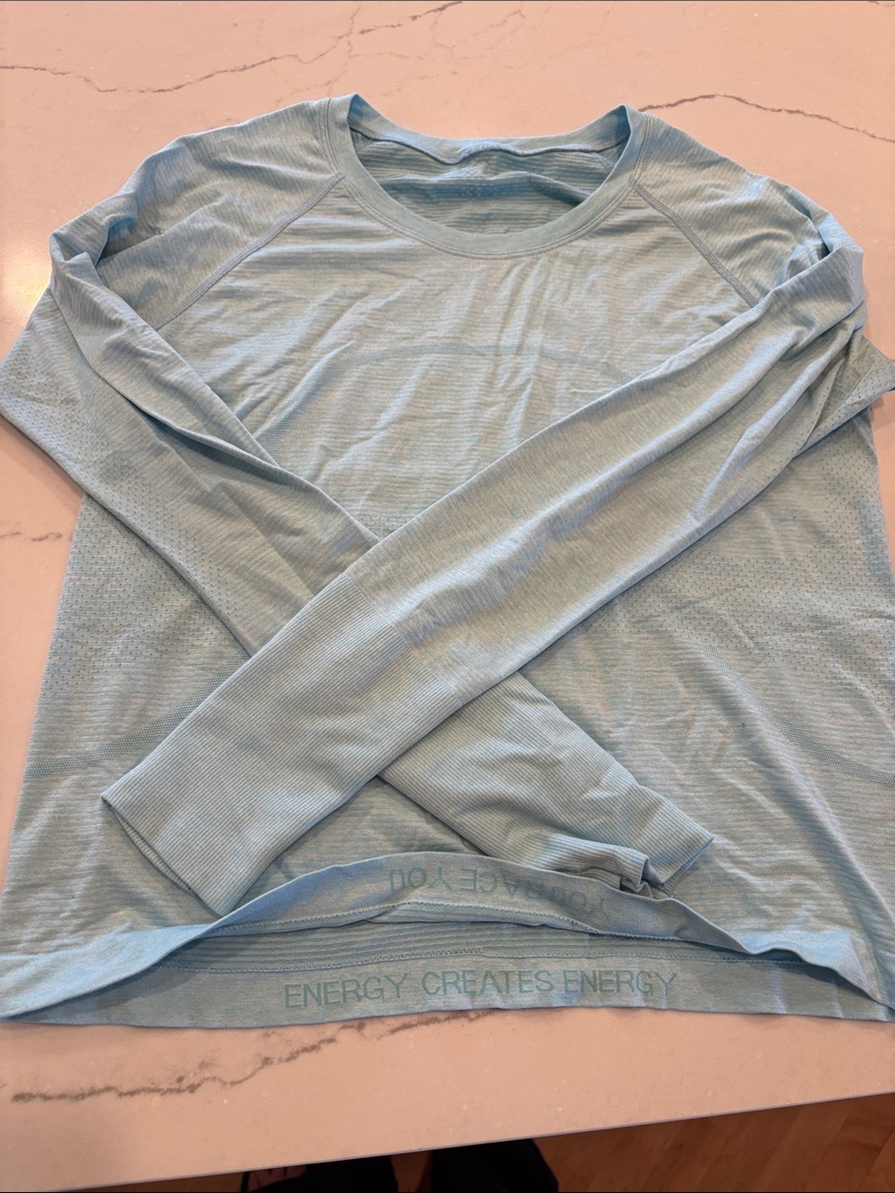 lululemon athletica Pale Blue Long Sleeve Crew